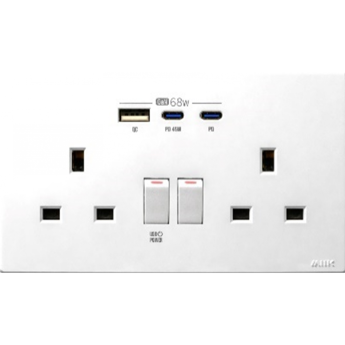 M2K PD245G-W GaN 68W Type-C/USB 電制 - 68W GaN孖蘇